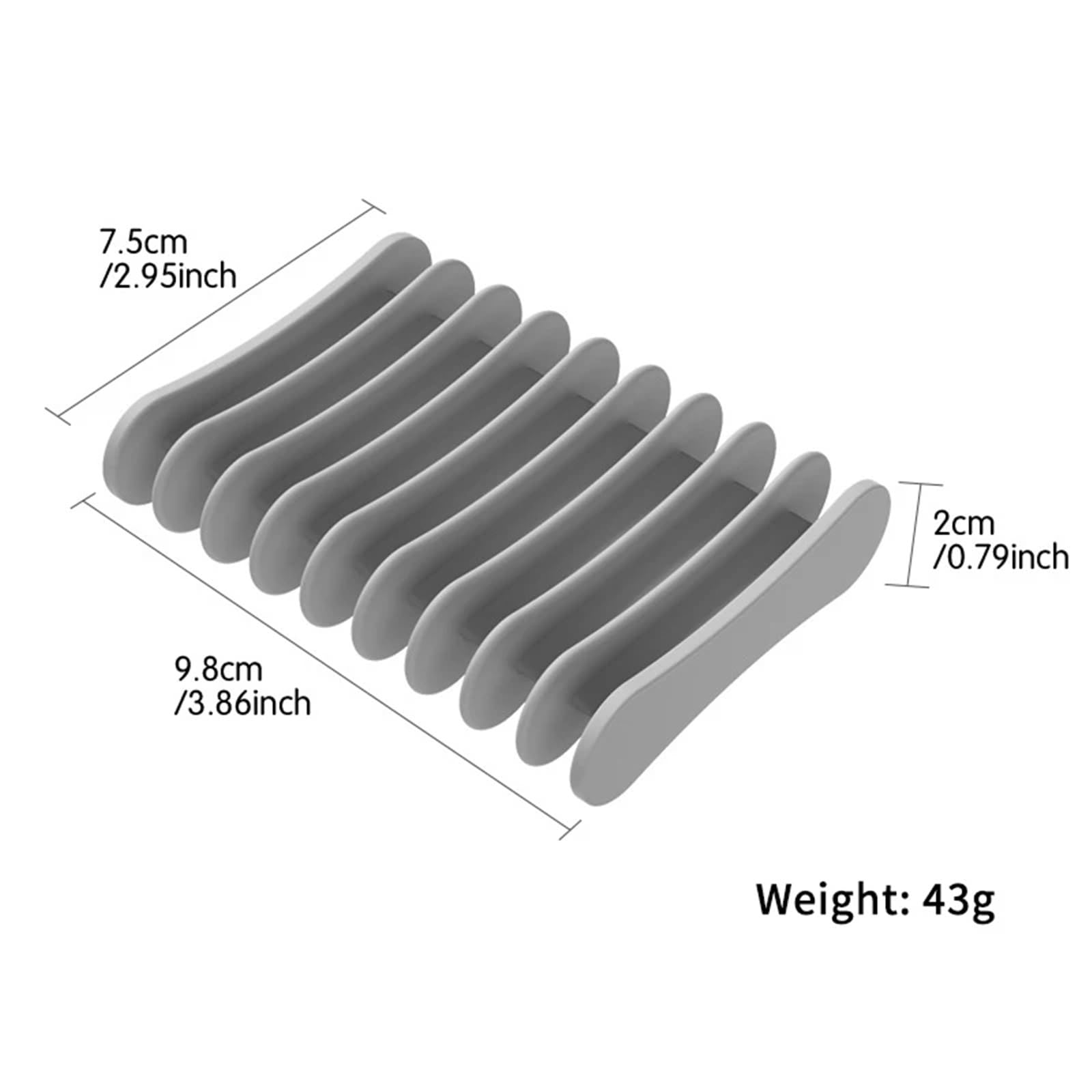 Jabonera Antideslizante, Paquete de 3 jaboneras autodrenantes Silicona, Soporte Compacto, Multicolor(Black)