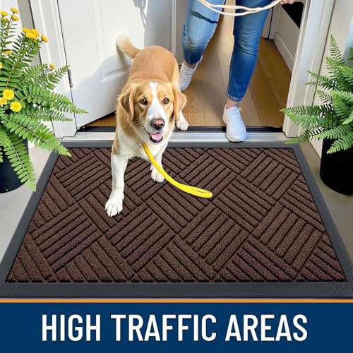 Image of OLANLY Front Door Mat Outside Entrance 59x23, Waterproof Heavy-Duty Doormat