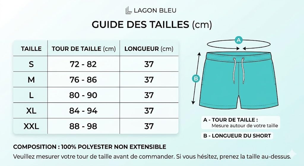 Short de Bain Homme Rayé Oslo | Maillot de Bain Style Marin Bleu et Blanc | Séchage Rapide, Doublure Filet et Poche Velcro. Taille M ou L