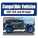CarPartsDepot Front Shark Grille Compatible With Jeep Wrangler 2007-2018 JK JKU Rubicon Sahara Sport Unlimited Matte Black Angry Bird Grill