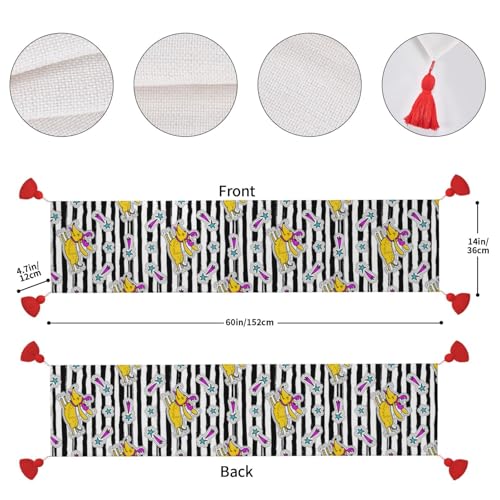 Chemin de table avec pompons design dessin animé lavable en machine - 5