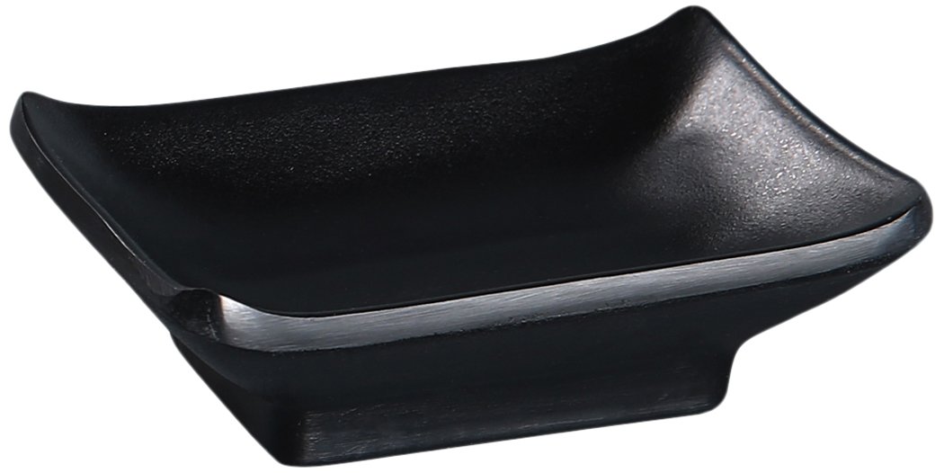 Yanco BP-4046 Black Pearl-2 Square Sauce Dish, 2.5