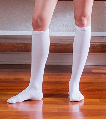 Yacht & Smith 6 Pairs of Girls Knee High Socks, Flat Knit, School Socks4