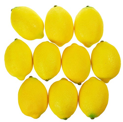 Limones Artificial realista decorativo hogar cocina fruta falsa – Set de 10...