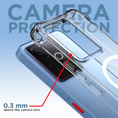 Image of Pikkme Back Cover for Realme GT 7 5G / GT 7T 5G Mag-Safe Shockproof PC + TPU Protective Case Magnetic Support Bumper Case (Transparent Mag-Safe)