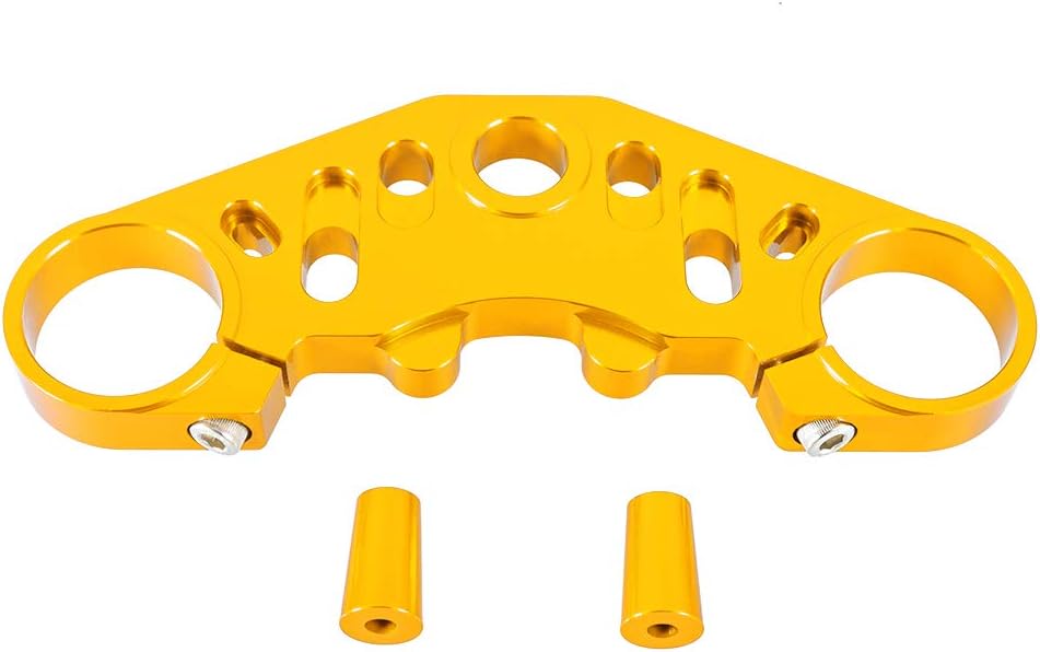 Motorcycle Top Triple Clamp CNC Aluminum Upper Fork Holder Panel for Yamaha YZF R15 V3 2017-2019 (Gold)