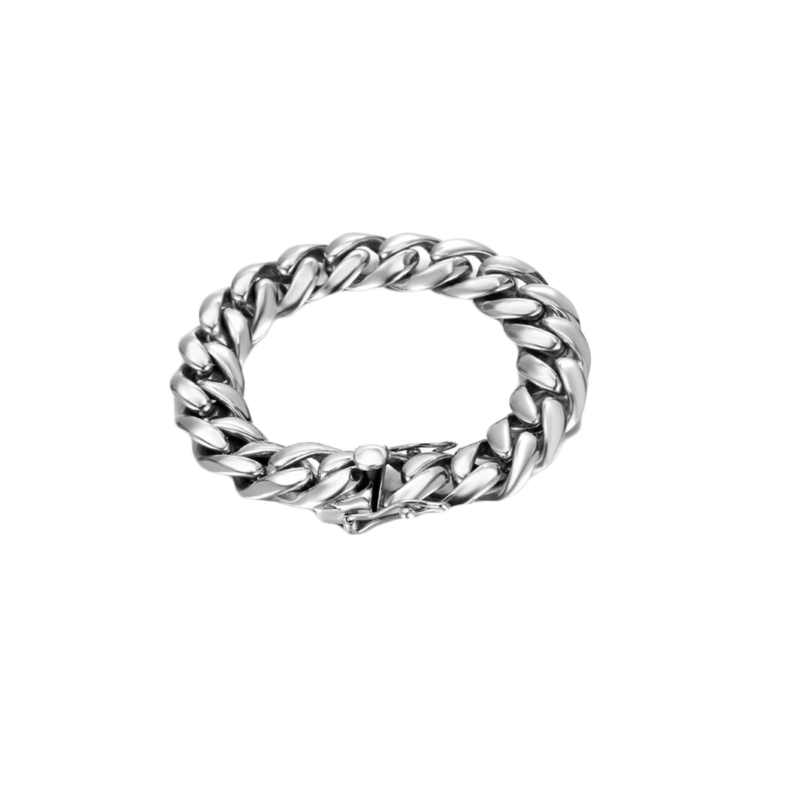 ANAZOZPulseras para Hombre Acero Inoxidable,Pulsera Punk Hombre Brazalete de Hombre 20 cm Brazalete 14.4mm Pulseras de Oro Baratas de Hombre