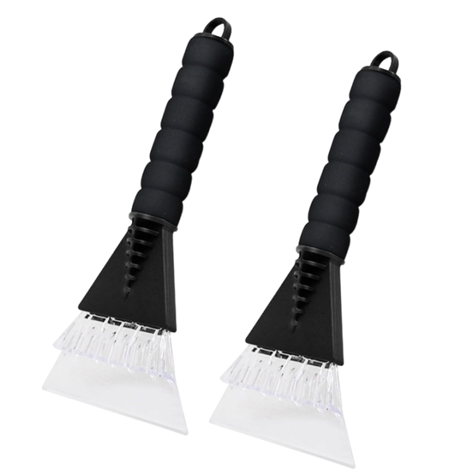 KFSCIP 2 Pcs Ice Scraper For Car Windscreen, Car Scraper, Ice Scraper, With Soft Grip Handle Fridge Freezers Extra Strong Removal Tool, Fast And Easy Ice And Snow Removal For Windscreens (Black)