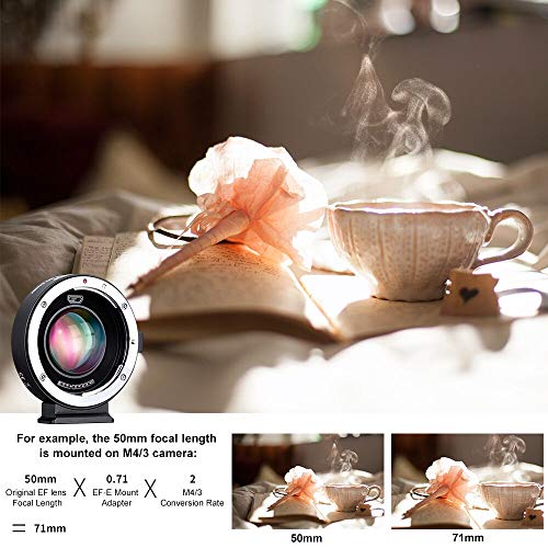 Commlite Cm-Aef-Mft Booster Canon Ef Lens To M4/3 Micro Four Thirds 0.71X Speed Booster Autofocus Adapter For Panasonic Gh4 Gh5 Gh5S Gf6 Gf1 Gx1 Gx7 Olympus E-M5 E-M10 E-Pl5 #TOP3