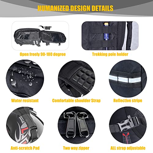 Sresk Motorcycle Backpack, Motorcycle Helmet Backpack for Men, Large