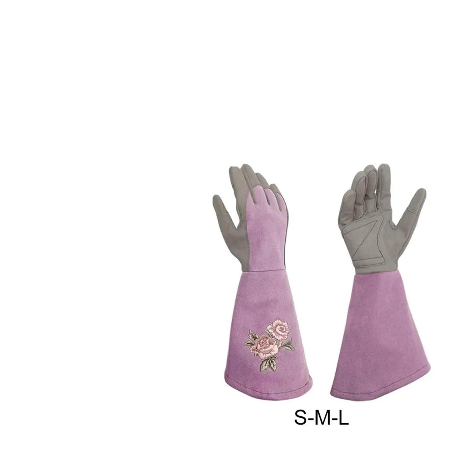 1 par de guantes jardinería cuero resistentes for jardineros Para La Jardinería De Exterior(Violet S)
