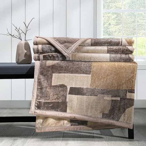 Image of MYTRIDENT Home Essential Flannel Printed Blanket for Winter Single Size (160 cm x 220 cm), 290 GSM, Willow