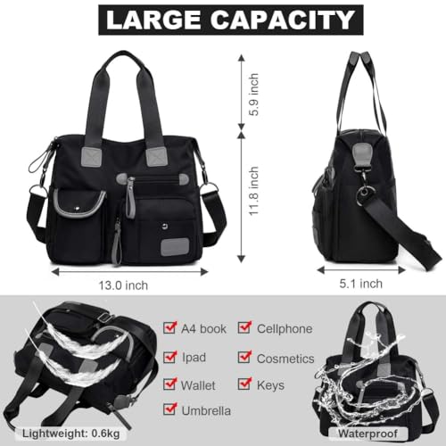 Bolso Tote para mujer con múltiples bolsillos y asas miniatura 4
