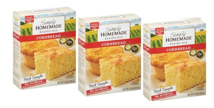 Simply Homemade Corn Bread Baking Mix, 15 oz- Pack of 3