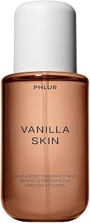 PHLUR Vanilla Skin Body Mist 8oz - Luxurious Vanilla Hair & Body Perfume Spray with Pink Pepper, Cashmere Wood & Sandalwood for Women