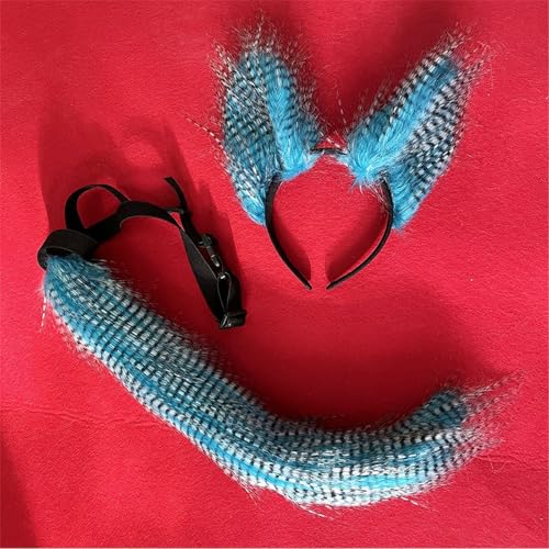 Oreilles de chat et queue de loup en peluche pour costume d'Halloween - 6