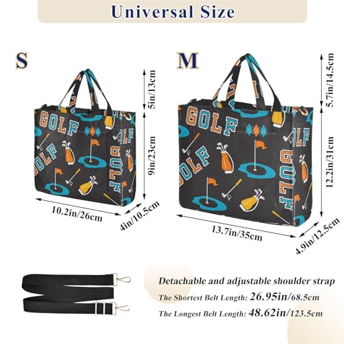 Golf Tote Bag for Women Corduroy Crossbody Shoulder Purse Satchel Bags for Office Work Travel 13.7 * 4.9 * 12.2IN 7