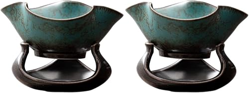 Hemoton Colador de filtro de té de cerámica, 2 juegos hechos a mano, estante de fugas de té chino kongfu, utensilios de ceremonia de té de cerámica, disponible en Yaxa Costa Rica