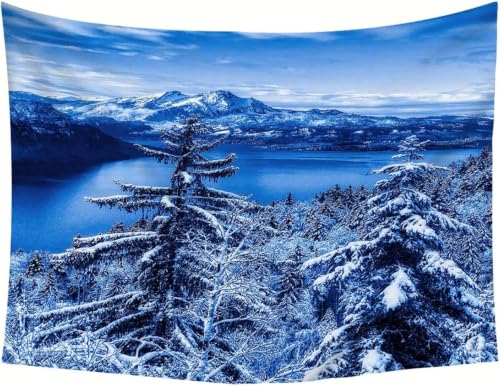 Tapisserie murale paysage d'hiver pour créer un cocon chaleureux au salon