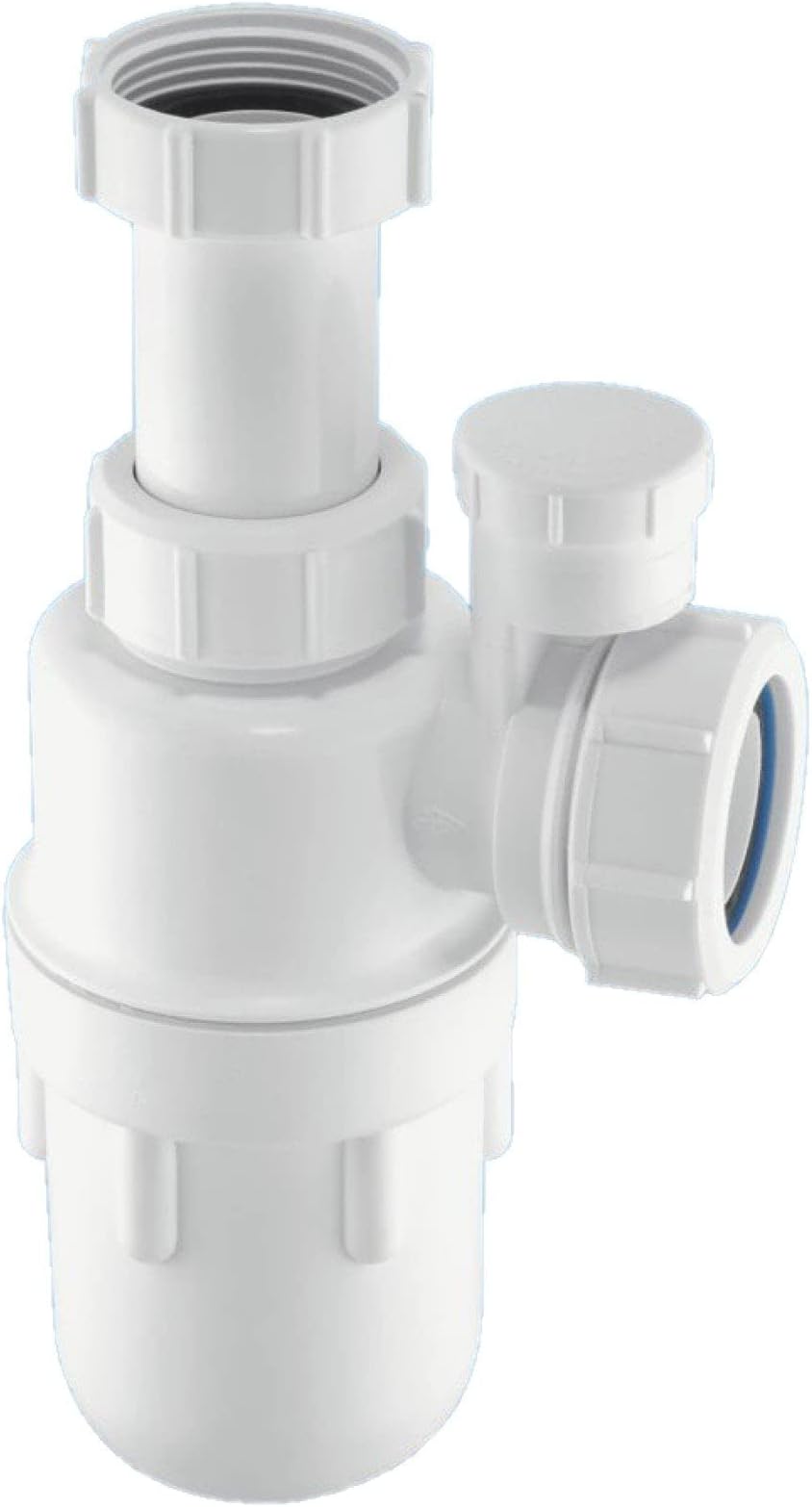 McAlpine A10AV Anti-Syphon Adjustable Inlet Bottle Trap - White
