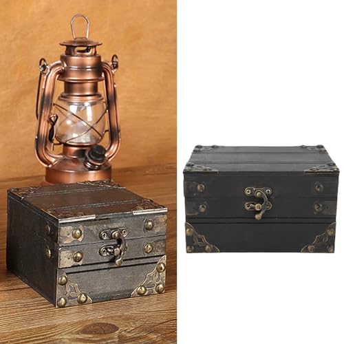 FAUOSWUK Joyero Vintage, Organizador de Soporte de Joyería Caja de Almacenamiento de Joyas de Joyería