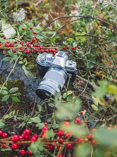 Image of Bundle of OM SYSTEM Olympus E-M10 Mark IV Silver Micro Four Thirds System Camera 20MP Sensor 5-Axis Image Stabilization 4K Video Wi-Fi + M.Zuiko Digital 40-150mm F4.0-5.6 R Silver, 3.75x Zoom Lens