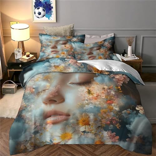 Linge de lit microfibre teckel 3 pièces effet 3D housse de couette 135x200 - 6