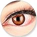 Produktbild Glamlens SILICONE COMFORT SOFT Braune Kontaktlinsen Elly Hazel ohne Stärke-für Blaue Grüne Dunkelbaune Braune Schwarze Helle Augen. 2 Farbige Braune 3 Monatslinsen - by MeralenS - 0.0 Dioptrien