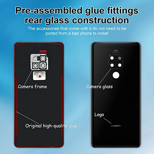 Eonpam Back Cover Glass for Huawei Mate 20 Rear Glass Replacement with Camera Lens + Repair Kit Genuine Rear Housing (Blue) - Image 3