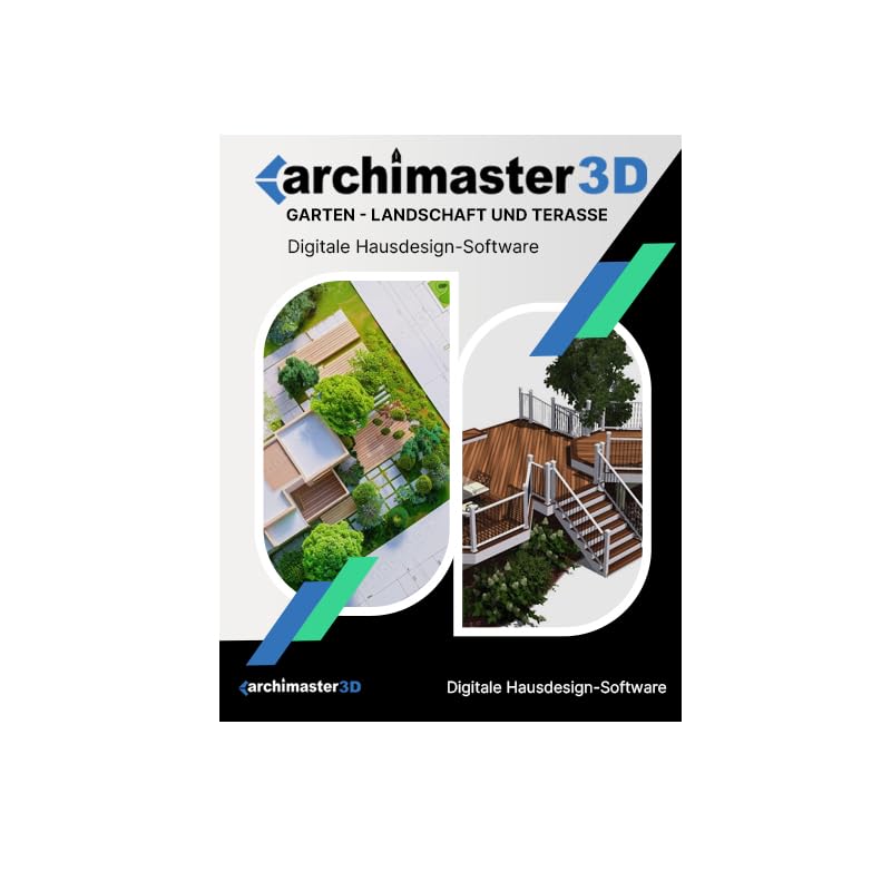 ArchiMaster 3D Garten - Verwandeln Sie Ihren Außenbereich in einen atemberaubenden Ort | Garten | 1 Gerät | 1 Benutzer | PC Aktivierungscode per Email