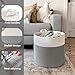 Goodpick Cotton Rope Storage Basket, 15 x 14.2 Inches Baby Laundry Baskets for Clothes, Toy Storage Blanket Basket With Handles for Living Room, Small Woven Baskets for Organizing Home Décor, Grey