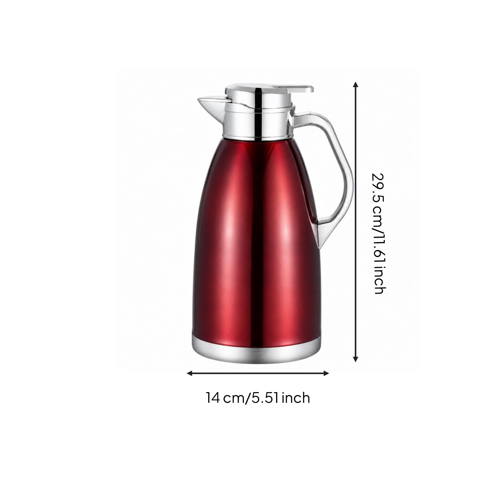 Jarra Vacío Gran Capacidad, rojo vino, Rojo Vino, 2,3 L