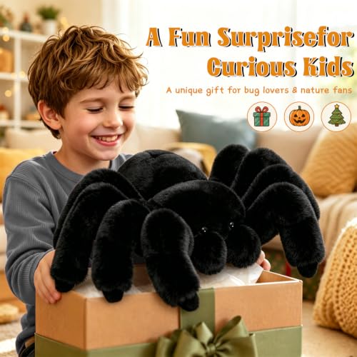 Image of MorisMos Large Spider Plush, 18 inch Soft Spider Stuffed Animal