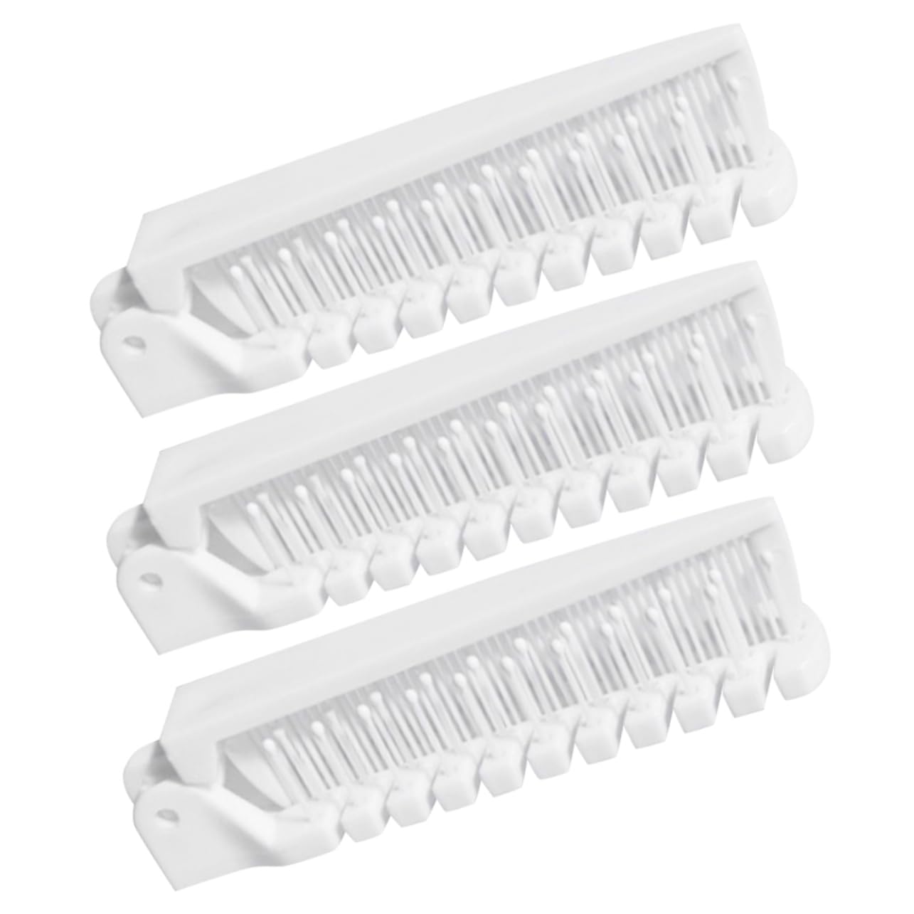 Healeved 12piezas Peines De Viaje Plegables Antiestáticos Para Cabello Peine Portátil Ergonómico Para Adultos Para Extensiones y Pelucas Diseño Resistente y Duradero