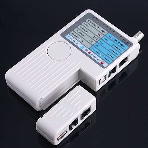 4-in-1 Remote RJ11 RJ45 USB BNC LAN Network Phone Cable Tester Meter Device Machine DOOMUN