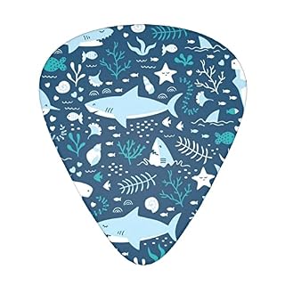 Ensemble de 12 médiators de guitare Blue Fish mignons pour guitare acoustique, guitare électrique, contrebasse, ukulélé - Les Beatles, Paul McCartney, John Lennon, RIngo Starr, George Harrison