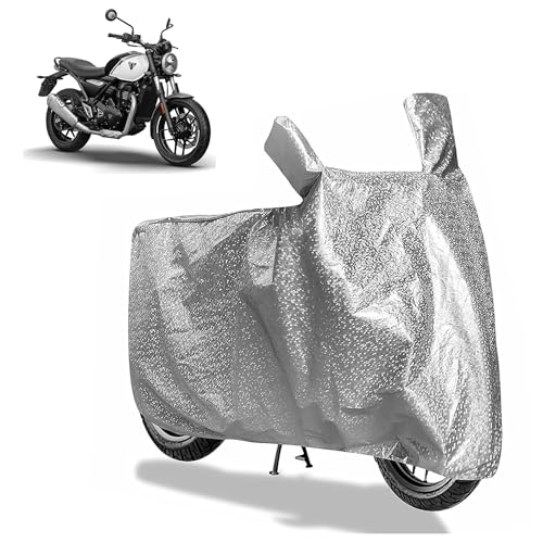 Image of Sulfar Bike Cover for Triumph Speed T4 (350cc, 2026) (Modern Classic) | Waterproof, Dustproof & UV Protected | All Weather Two Wheeler Cover (Silver) New 2026 Variants