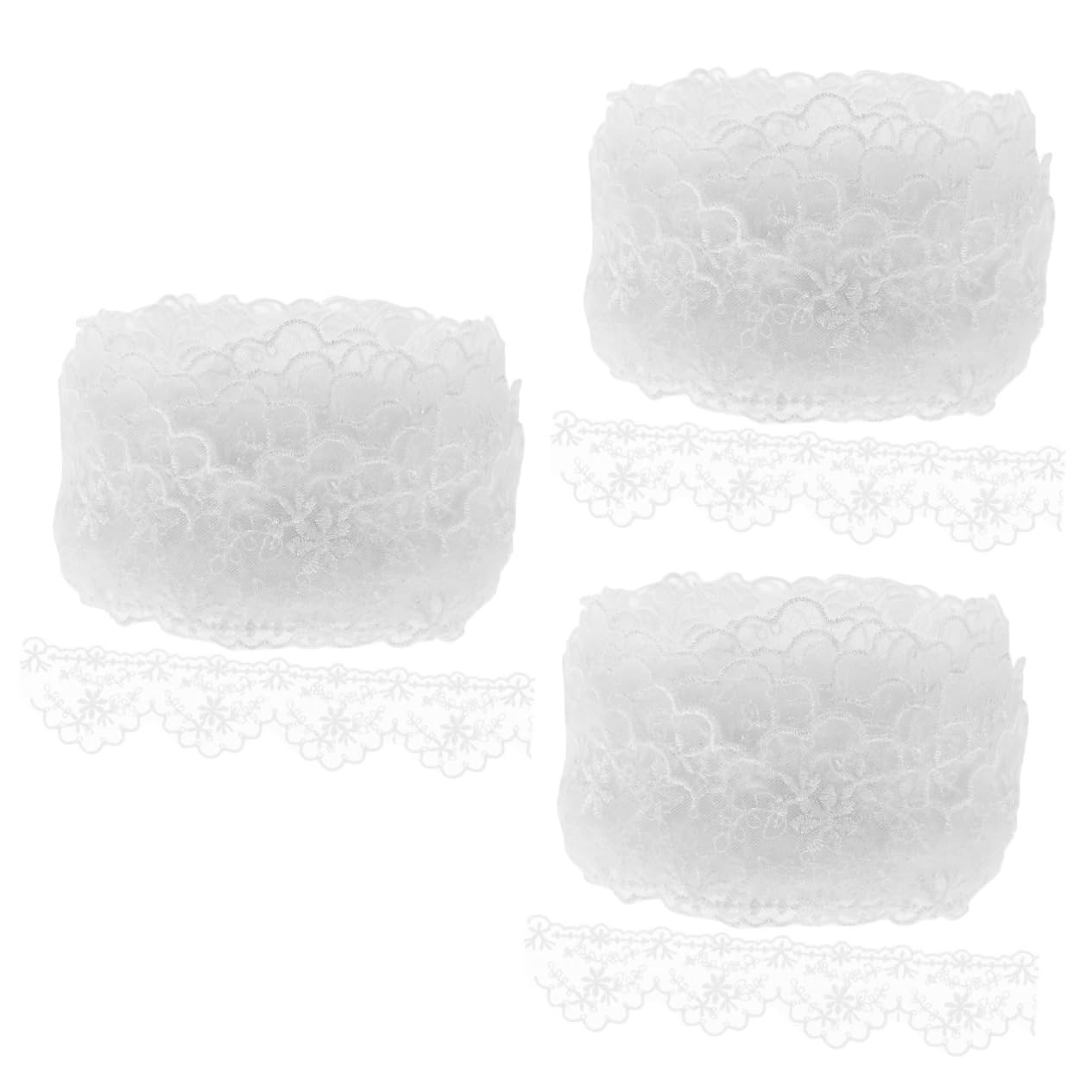 Operitacx 3rollos Lazo De Encaje Decorativo Para Costura Yards De Floral Para y Manualidades De Ropa