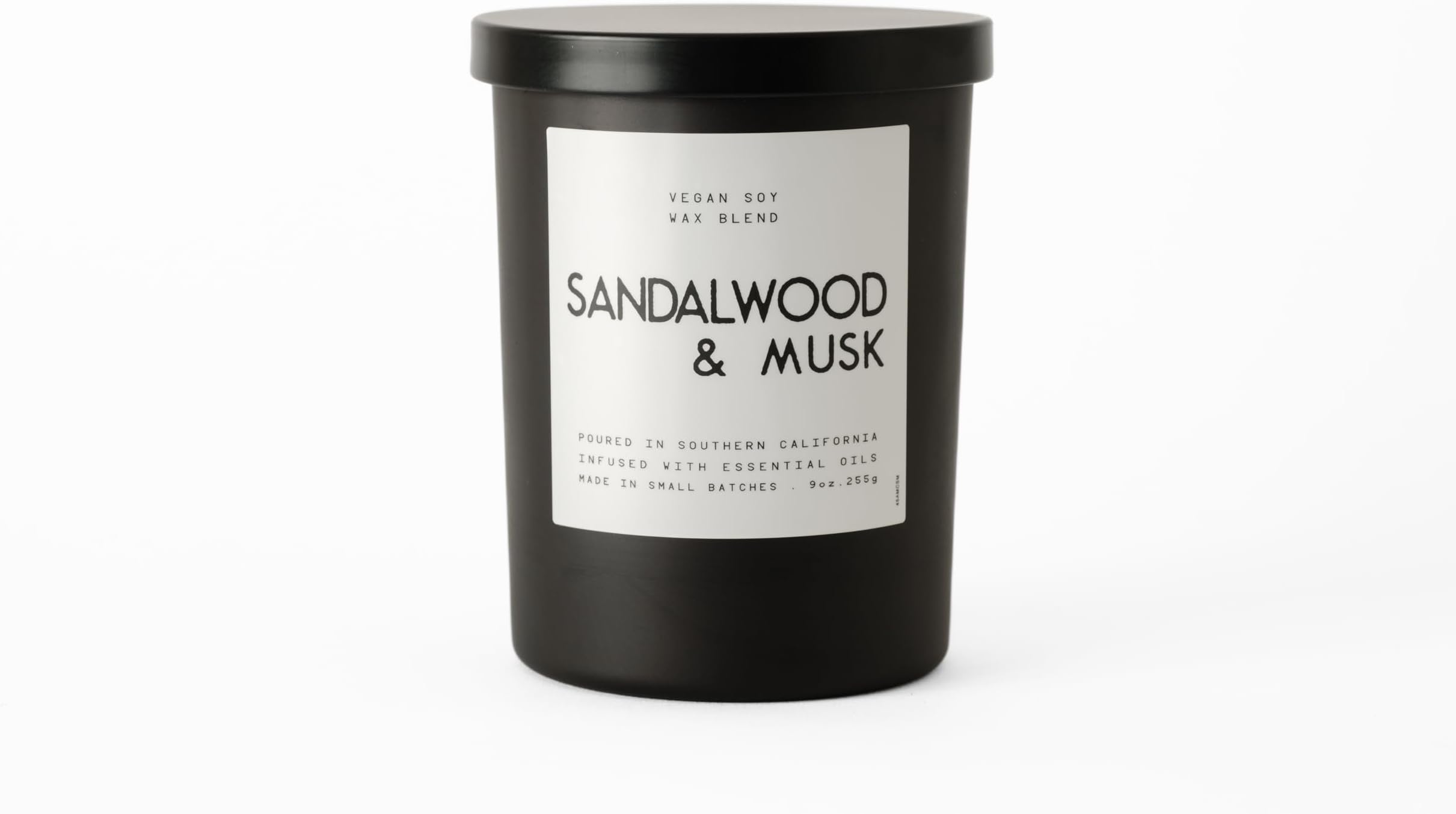 Leoben Co | Masculine Aromas | Small Batch | Soy Wax | 40 Hours | Scented Mens Candles with Natural Essential Oils | Vegan (Sandalwood & Musk)