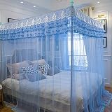 Obokidly Mosquito Canopy Net for Bed Luxury Canopy Netting 4 Corners Post Bed Canopies Stylish Style