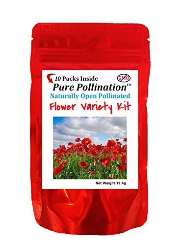 Pure Pollination 10 Flower Variety Seed Pack Heirloom Garden Open Pollinated Non-GMO Pure Pollination 10 Flower Variety Seed Pack Heirloom Garden Open Pollinated Non-GMO