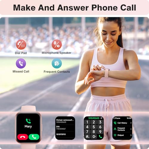 Fitpolo Smart Watches for Women Android iPhone, 1.8'' HD Women Smartwatch with Alexa Built-in, Bluetooth Calls, IP68 Waterproof, 7 Days Battery, Heart Rate/Sleep/SpO2 Monitor, 110 Sports Mode by Fitpolo - Image 2