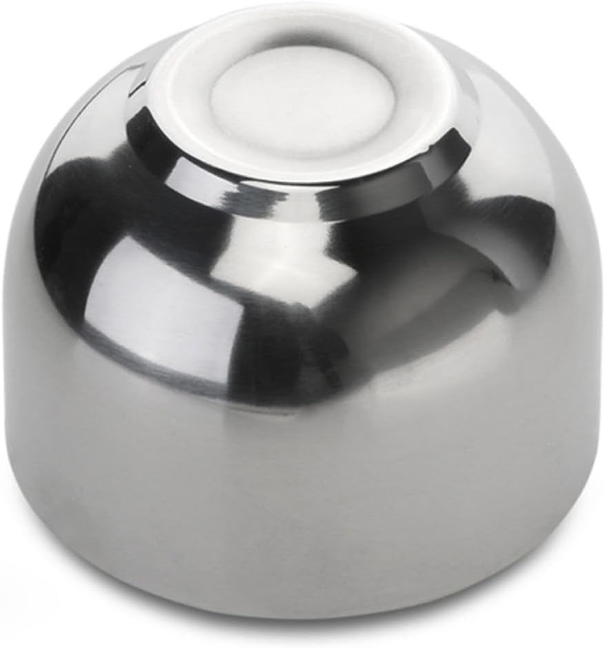 Stainless Steel Shaving Soap Bowl for Men, Sturdy Razor Bubble Bowl with Lid, Convenient for Storage and Suitable for Shaving Use at Home or Barber Shop, Silver