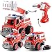 Top Race® Camion da Costruire Radiocomandato con 4 Azioni Principali Veicolo da Cantiere -3 in Uno - con Trapano Elettrico Gioccatolo per Bambini con 54 Pezzi e Accessori Strepitosi (TR-DIY200)