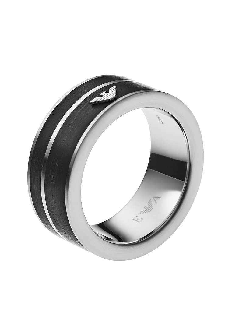 Emporio Armani Ring Für Männer, 9/10/11/11.5mm Silber Edelstahl Ring, EGS2032040