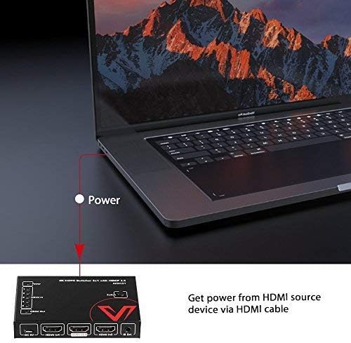 AV Access HDMI 2.0 Switch 4 in 1 Out UHD 4K@60Hz & 1080p@120Hz, HDR10 Dobly Vision and 3D, 18Gbps Zero Latency, HDCP 2.2, Plug & Play, IR Remote/Plug-in/Button Switch, Digital DTS-HD TrueHD Audio