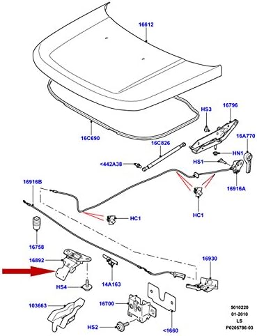 Miniatura 2 de Land Rover Capó de seguridad para capó trasero genuino compatible con LR3  LR4 y Range Rover L322 2003-2012 Parte FPD000023
