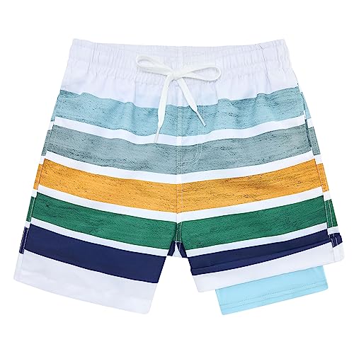 Belovecol Boys Swim Trunks with Compression Liner Anti-Chafe Swim Shorts Quick Dry UPF 50+ Bathing Suits Swimwear 7-20T