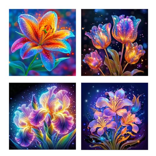 Mosaicos de pintura de diamante de flores para crear cuadros decorativos a mano