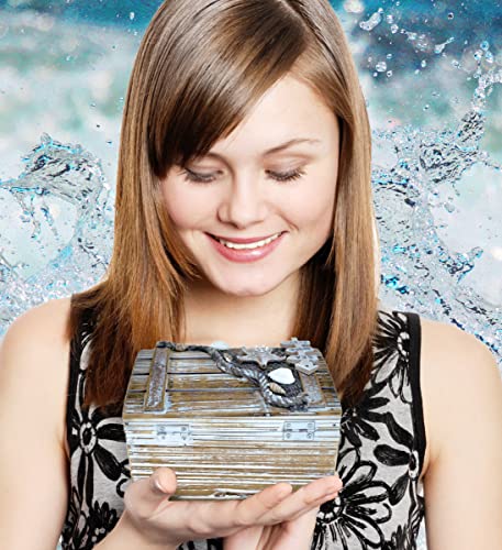 Puzzled CoTa Global Baja Beach Medium Wooden Jewelry Box - Handcrafted Nautical Trinket with Seashell and Starfish Decorations Accent Tabletop Home Decor - 6.75 Inch - Image 5